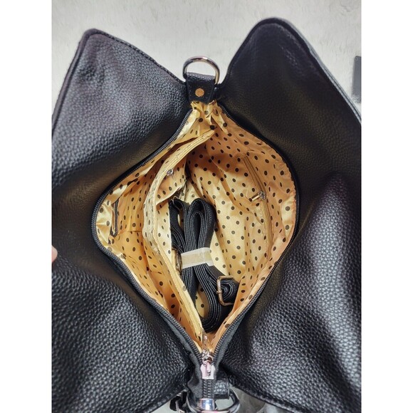 Boho Flower Blue Rhinestone Covered Floral Pattern Handbag Purse - Picture 4 of 9